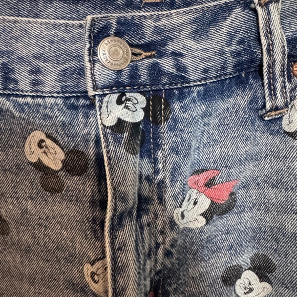 Disney Aeropostale Mickey & Friends Women's Denim Cut Off Shorts 10 Blue - Picture 7 of 10